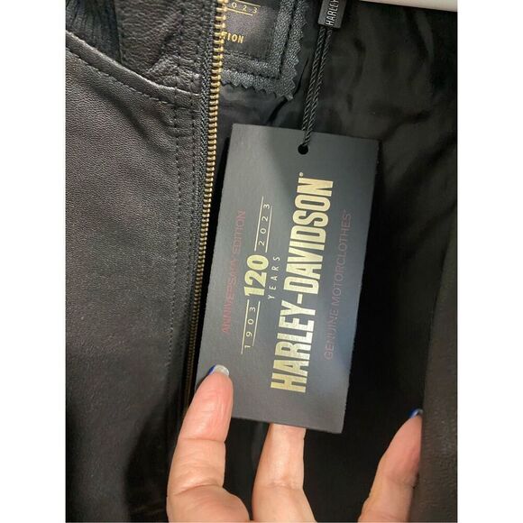 Harley-Davidson Women's 120th Anniversary Bomber Leather Jacket NWT size 2XL - Picture 7 of 10